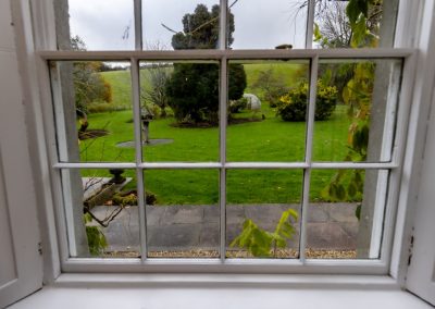 View of garden and surrounding Devon countryside from lounge